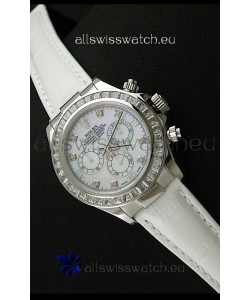Rolex Oyster Perpetual Cosmograph Daytona Swiss Replica Watch in White Strap