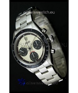 Rolex Cosmograph Daytona Swiss Replica Chronograph Watch in White Dial - 1:1 Mirror Replica