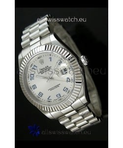 Rolex Replica Datejust Mens Japanese Watch in Arabic Numerals Dial - 41MM