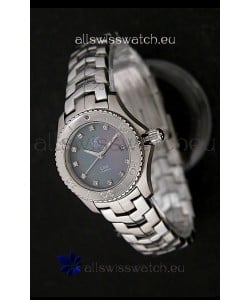 Tag Heuer Link Swiss Ladies Watch in Mother of Pearl Dark Green Dial
