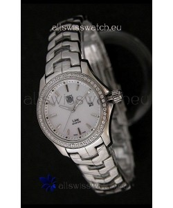 Tag Heuer Link Swiss Ladies Watch in Mother of Pearl White Dial