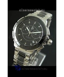 Tag Heuer Formula 1 Chronograph Swiss Replica Ceramic Ladies Watch in Black Bezel