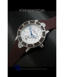 Ulysse Nardin Lady Diver White Starry Night Swiss Automatic Watch in Brown Strap