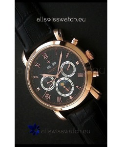 Vacheron Constantin Perpetual Calendar Japanese Watch in Black Dial