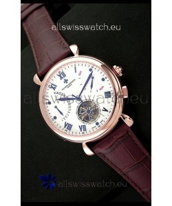 Vacheron Constantin Reserve Tourbillon Japanese Replica Watch in Rose Gold