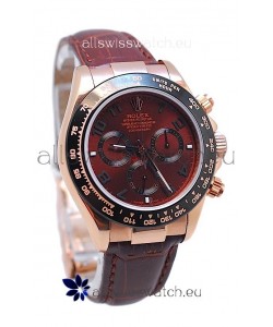 Rolex Daytona Chronograph MonoBloc Cerachrom Bezel Swiss Replica Rose Gold Plated Watch