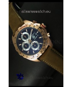 Tag Heuer Calibre 16 Rose Gold Watch in Black Dial Watch