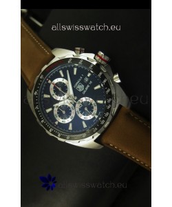 Tag Heuer Calibre 16 Stainless Steel Watch in Black Dial