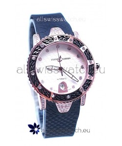 Ulysse Nardin Diver Pink Gold Watch in White Dial