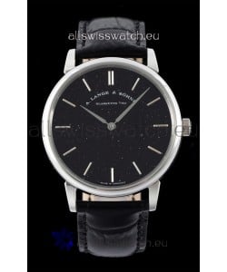 A.Lange & Sohne Saxonia Thin Swiss Replica Watch Steel Case Black Dial