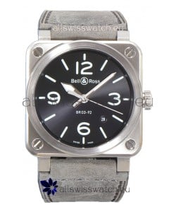 Bell and Ross BR03-92 Grey Dial 904L Steel Swiss Replica Watch 