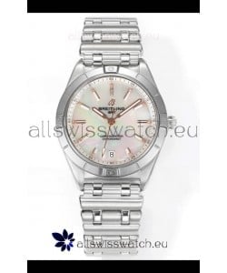 Breitling Chronomat 36MM Stainless Steel Casing 1:1 Mirror Replica Watch Pearl Dial