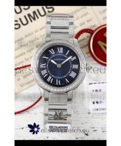 Cartier Ronde Must 29MM Swiss Quartz Blue Dial 1:1 Mirror Swiss Replica Watch 