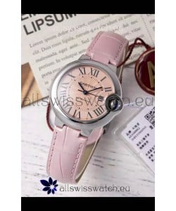 Ballon De Cartier Swiss Automatic Beige Dial Mirror Quality 33MM in Stainless Steel