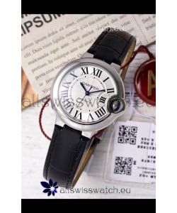 Ballon De Cartier Swiss Automatic White Dial Mirror Quality 33MM in Stainless Steel 