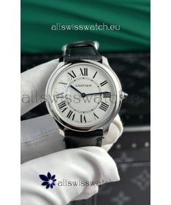 Cartier Ronde Must 36MM Swiss Quartz 1:1 Mirror Swiss Replica Leather Strap Watch