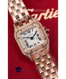 Cartier PANTHERE Superclone 20MM Swiss Replica Watch in Rose Gold Case