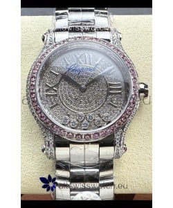 Chopard Happy Sport Super Clone Automatic Watch 36MM in Steel Casing Mossanites Dial