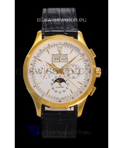 Jaeger LeCoultre Master Control Chronograph Calendar Yellow Gold Swiss Replica Watch 