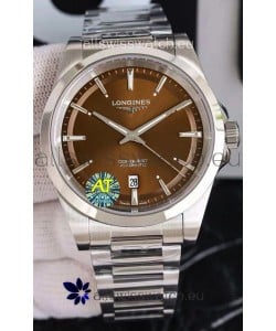 Longines Conquest Automatic Brown Dial Automatic Watch in Steel Casing