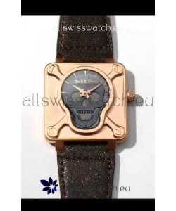 Bell & Ross BR0192 Skull Edition Bronze Casing GREY Skull on Grey Layer Swiss Replica Watch 