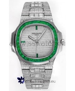 Patek Philippe Nautilus 5711/A Swiss Replica Watch 1:1 Mirror Replica in 904L Steel Diamonds Casing