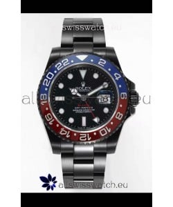 Rolex GMT Masters II REF.126710BLRO PEPSI BLAKEN Swiss Replica - 904L Steel in DLC Coating