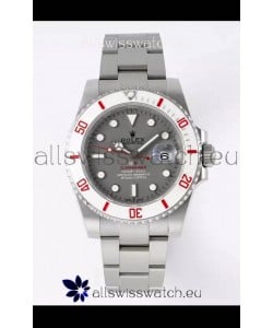 Rolex Submariner DiW Stainless Steel Casing White Ceramic Bezel Grey Dial Edition Watch 