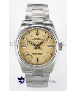 Rolex Oyster Perpetual Super Clone REF#126000 36MM Beige Dial Swiss Replica