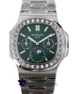 Patek Philippe Nautilus 5740 Perpetual Calendar Stainless Steel Green Dial Swiss Replica Watch 