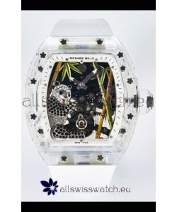 Richard Mille RM26-01 Tourbillon Panda Transparent Sapphires Casing Watch - Super Clone Replica