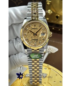 Rolex Datejust Super Clone Cal.3235 Brown Computer Dial 2 Tone Yellow Gold Casing Watch 36MM