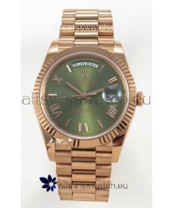 Rolex Day Date Super Clone Green Dial 40MM 220 Grams Swiss Replica watch 