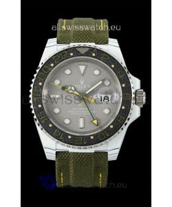 Rolex GMT Masters DiW White Carbon Casing Swiss Replica Watch Verdant Gray Dial 