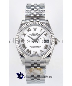 Rolex Super Clone Datejust ETA 2688 Movement 31MM Stainless Steel White Roman Dial Watch 