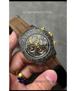 Rolex Cosmograph Daytona "La Montoya" Skeleton Edition Carbon Fiber Watch - Cal.4130 Movement 