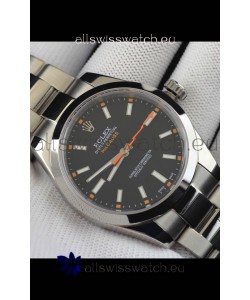 Rolex Milgauss Japanese Movement Replica Watch in Black Dial 