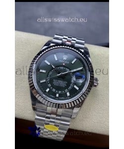 Rolex Sky-Dweller REF# 336934 Green Dial Watch in 904L Steel Case 1:1 Mirror Replica