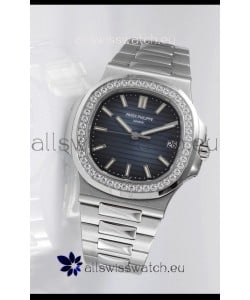 Patek Philippe Nautilus 5711 Swiss Replica Watch - 1:1 Mirror Quality with Diamonds Bezel