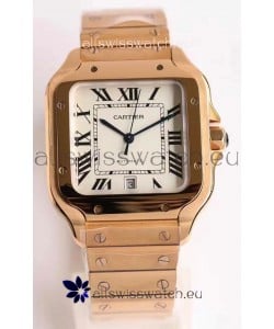 Cartier Santos De Cartier XL 1:1 Rose Gold Casing Swiss Replica Watch 40MM
