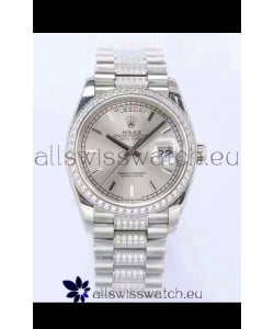 Rolex Day Date Presidential 904L Steel 36MM - Steel Dial 1:1 Mirror Quality Watch