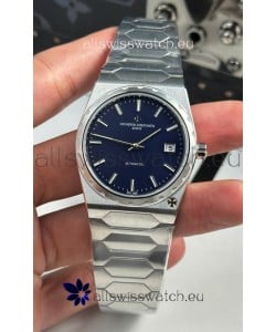 Vacheron Constantin Historiques 222 Super Clone 37MM Steel Casing Watch in Blue Dial 