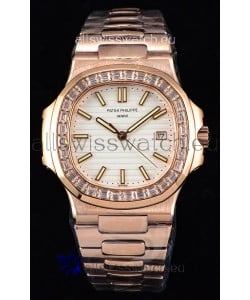 Patek Philippe Nautilus 5711/1R 1:1 Mirror Watch - Baguette Diamonds Bezel