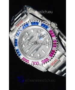 Rolex GMT Masters II Iced out Swiss watch with 904L Steel Case