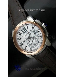 Cartier Calibre de Japanese Replica Watch in White Dial