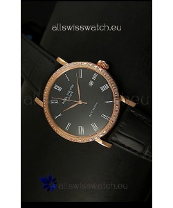 Patek Philippe Calatrava 5298 Swiss Replica Watch in Pink Gold Casing - Roman Hours