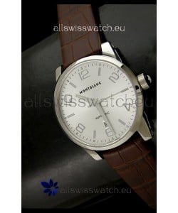 Mont Blanc Timewalker Swiss Automatic Watch in Silver Dial - Ultimate Mirror Replica