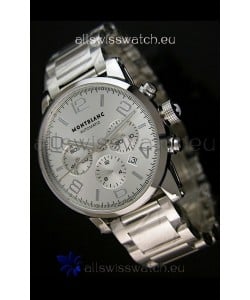 Mont Blanc Timewalker Ceramic Strap Inlays Watch in White - 1:1 Mirror Replica