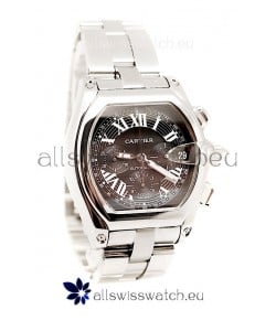 Cartier Roadster Chronograph Swiss Replica Watch in Black Dial