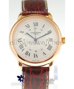 Ronde De Cartier Louis Swiss Replica Pink Gold Watch